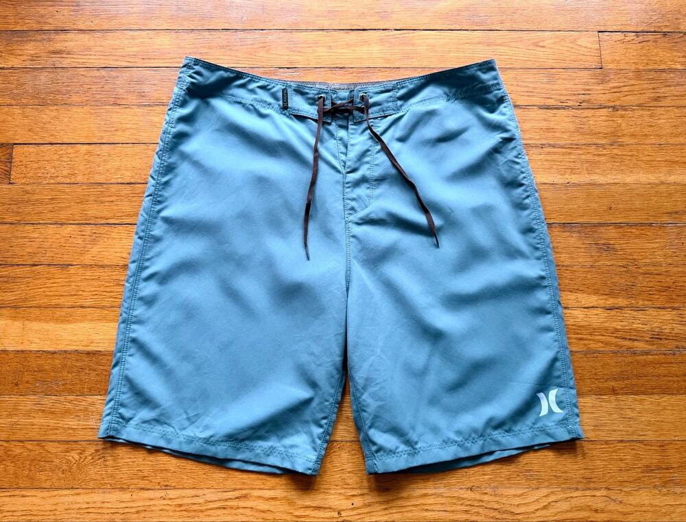 HURLEY Solid Blue Boardshorts Mens sz 34
